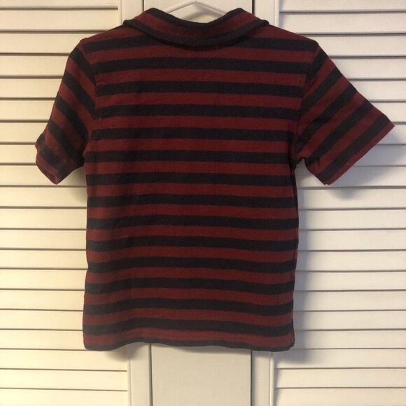 Joe Fresh Size 5 Striped Red & Blue Polo - Picture 3 of 3